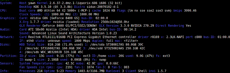 Use inxi to get hardware information from Linux